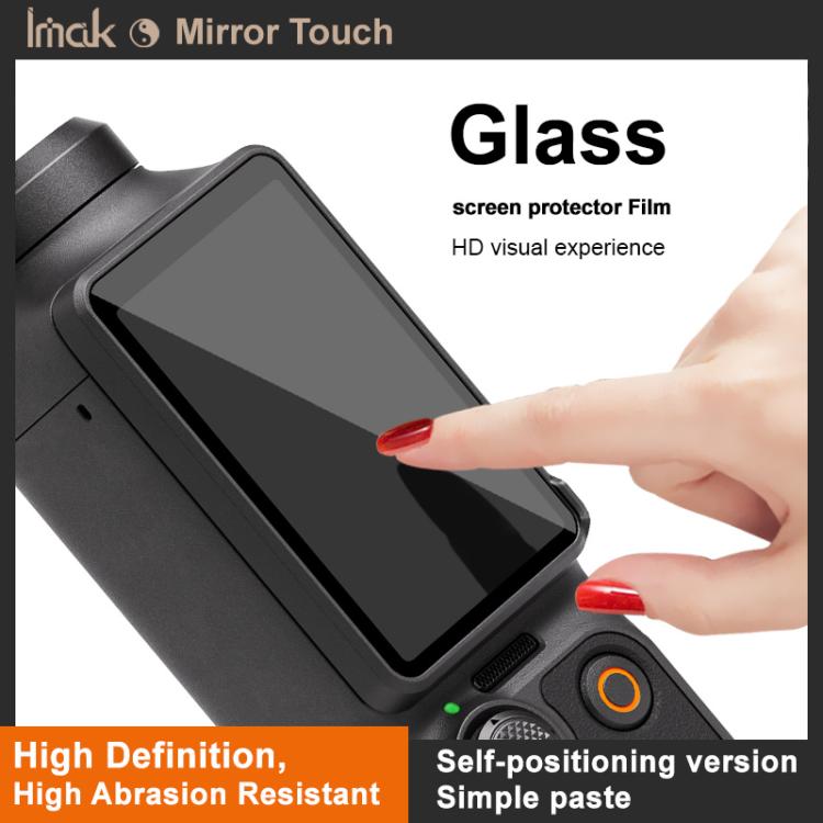 Película de vidrio templado imak con película para lente de cámara, versión autoposicionable, For DJI Osmo Pocket 4, For DJI Osmo Action 6, For DJI Osmo Action 5 Pro, For DJI Osmo Pocket 3, For DJI Osmo Action 4