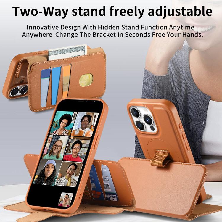 Funda para teléfono CaseNeo con correa de agarre para dedos y MagSafe, de cuero., For iPhone 13 Pro Max, For iPhone 13 Pro, For iPhone 12 / 12 Pro, For iPhone 12 Pro Max