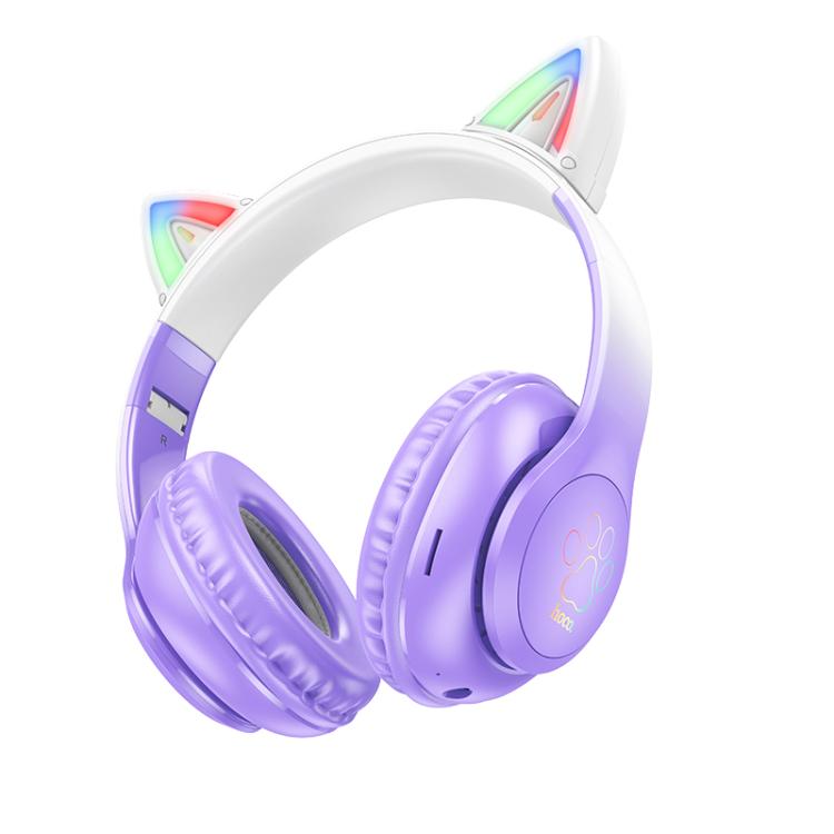 Auriculares Bluetooth con diadema con orejas de gato hoco W42