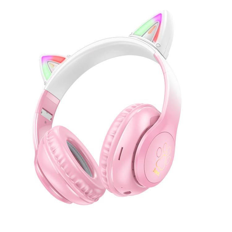 Auriculares Bluetooth con diadema con orejas de gato hoco W42
