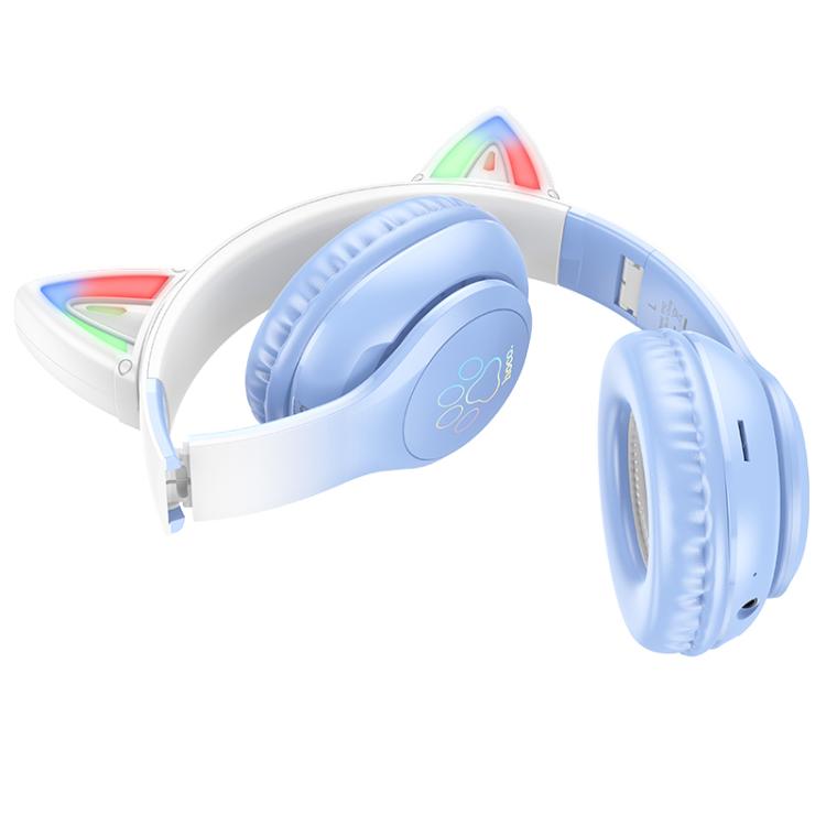 Auriculares Bluetooth con diadema con orejas de gato hoco W42
