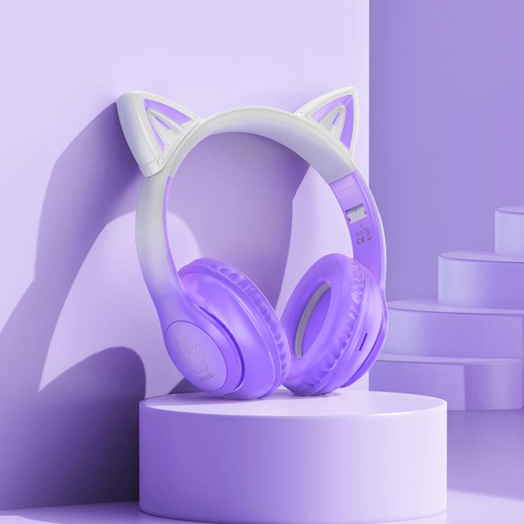 Auriculares Bluetooth con diadema con orejas de gato hoco W42