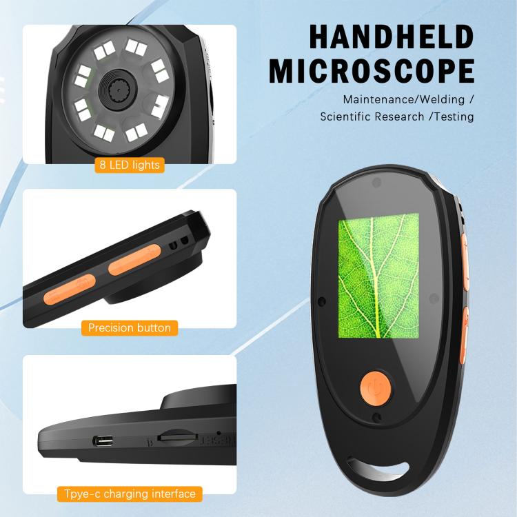 Microscopio digital portátil CPL-05-0011 de 2 MP con pantalla HD de 2 pulgadas y aumento de 500X., CPL-05-0011