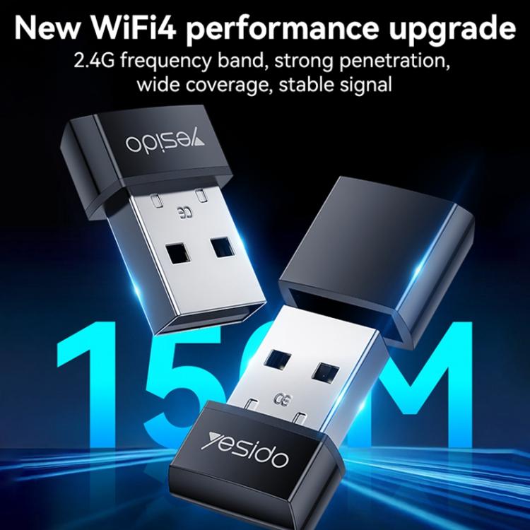 Adaptador inalámbrico USB Yesido WP10 WiFi de alta velocidad de 150 Mbps