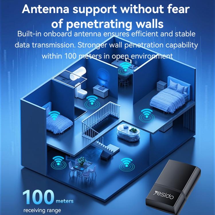 Adaptador inalámbrico USB Yesido WP10 WiFi de alta velocidad de 150 Mbps