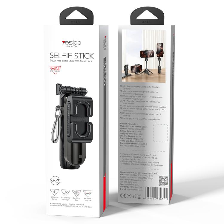 Trípode plegable Yesido SF29 con Bluetooth y palo selfie, SF29