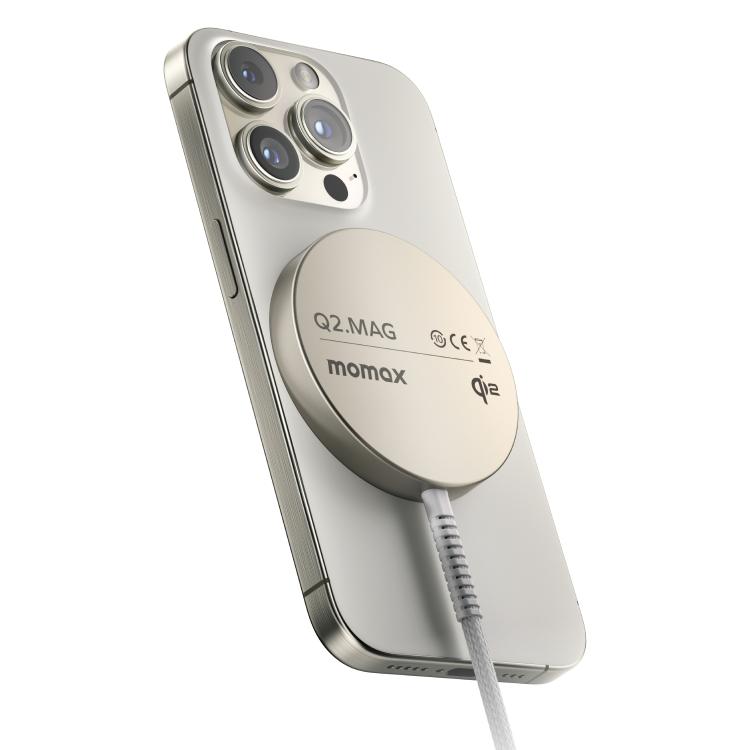 Cargador inalámbrico magnético portátil Qi2 MOMAX UD32L Q2.Mag de 15 W, UD32L