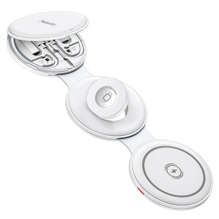 Cargador inalámbrico plegable Yesido DS29 5 en 1 para teléfono, reloj y auriculares., DS29