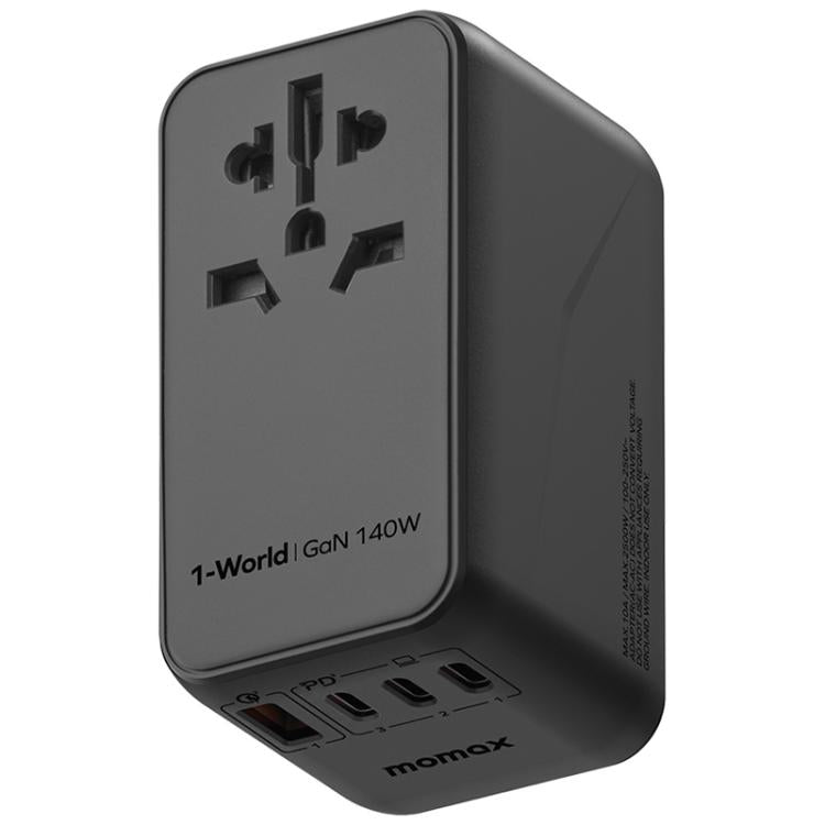 Enchufe de carga rápida global MOMAX UA16 1-World PD140W GaN para viajes., UA16