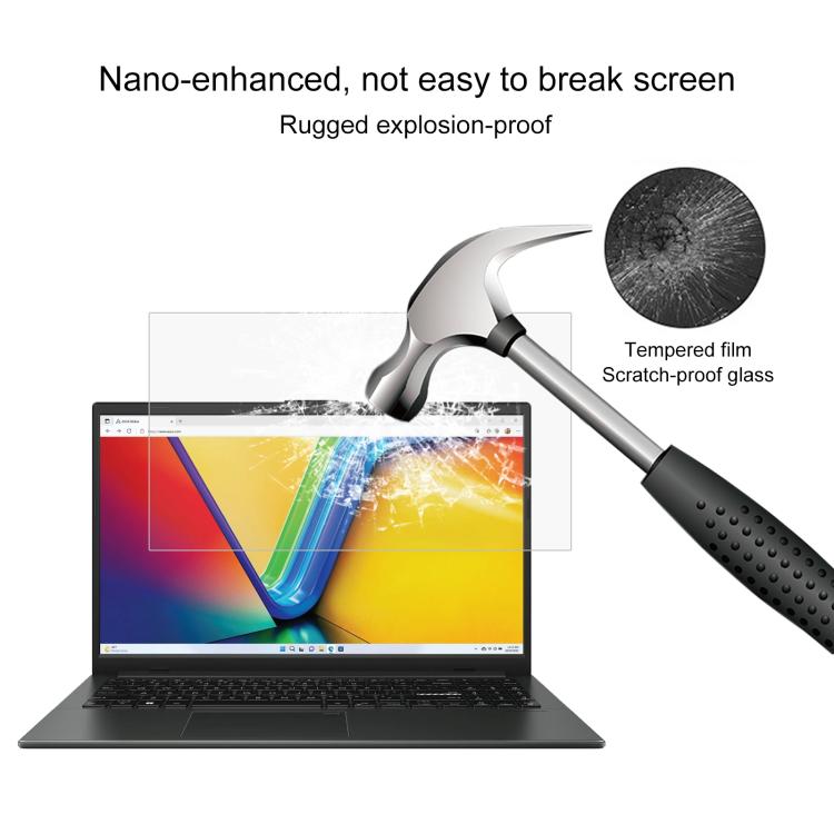 2 láminas de vidrio templado a prueba de explosiones de 9H y 0,3 mm, For ASUS Vivobook Go 14 / E1404FA 14, For ASUS Zenbook 14 OLED / UX3405MA 14, For ASUS TUF Gaming A15 FA507NVR 15.6, For ASUS Vivobook 15 M1502YA 15.6                                 ...