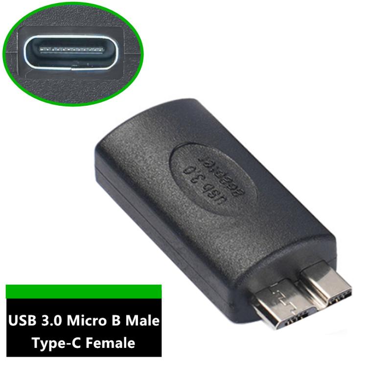 Adaptador de ordenador para disco duro portátil USB 3.0, Type-C Female to Micro USB Male