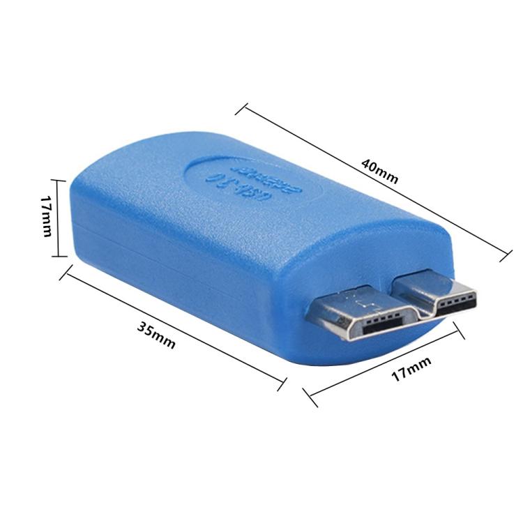 Adaptador de ordenador para disco duro portátil USB 3.0, Type-C Female to Micro USB Male