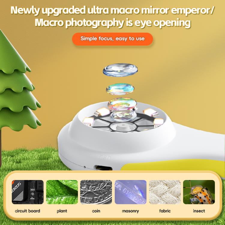 Microscopio digital portátil para niños con pantalla IPS de 2 pulgadas y aumento de 500X., T56, T57
