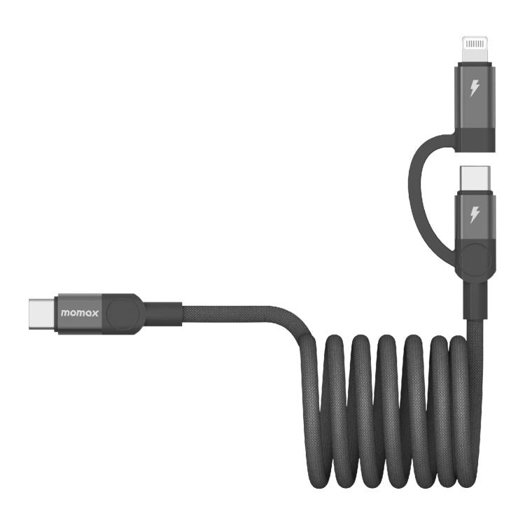 Cable de datos magnético Momax Mag.Link Duo de 60 W USB-C / Tipo-C a USB-C / Tipo-C / 8 pines, DC58 1m, DL58 60W 1m