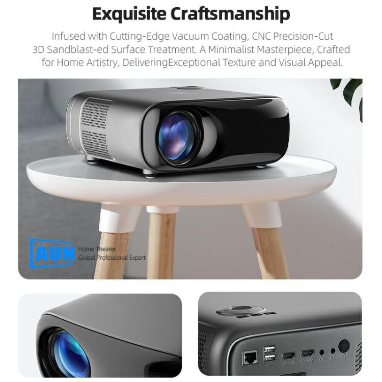 Proyector inteligente AUN AKEY9S 1080P 1000ANSI con enfoque automático, Wi-Fi y pantalla táctil., US Plug, UK Plug, AU Plug, EU Plug