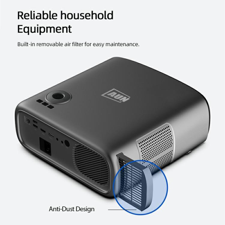 Proyector inteligente AUN AKEY9S 1080P 1000ANSI con enfoque automático, Wi-Fi y pantalla táctil., US Plug, UK Plug, AU Plug, EU Plug