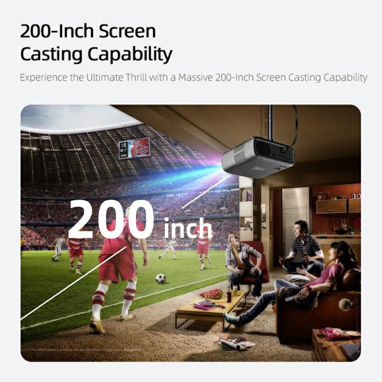 Proyector inteligente AUN AKEY9S 1080P 1000ANSI con enfoque automático, Wi-Fi y pantalla táctil., US Plug, UK Plug, AU Plug, EU Plug