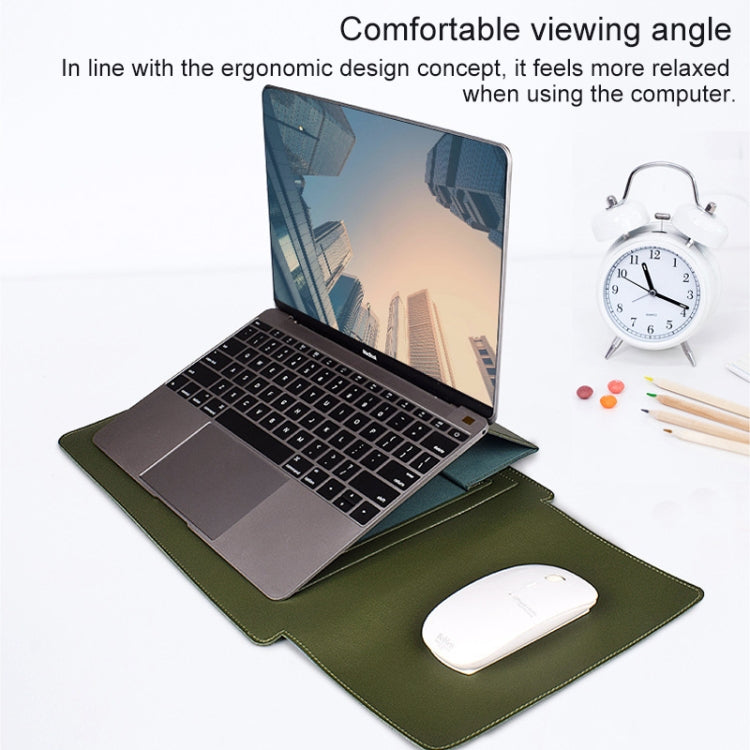 Funda de cuero con funda PU05 Bolsa de transporte con bolsa de almacenamiento pequeña, for 13.3 inch Laptop, for 14.1 inch Laptop, for 15.4 inch Laptop