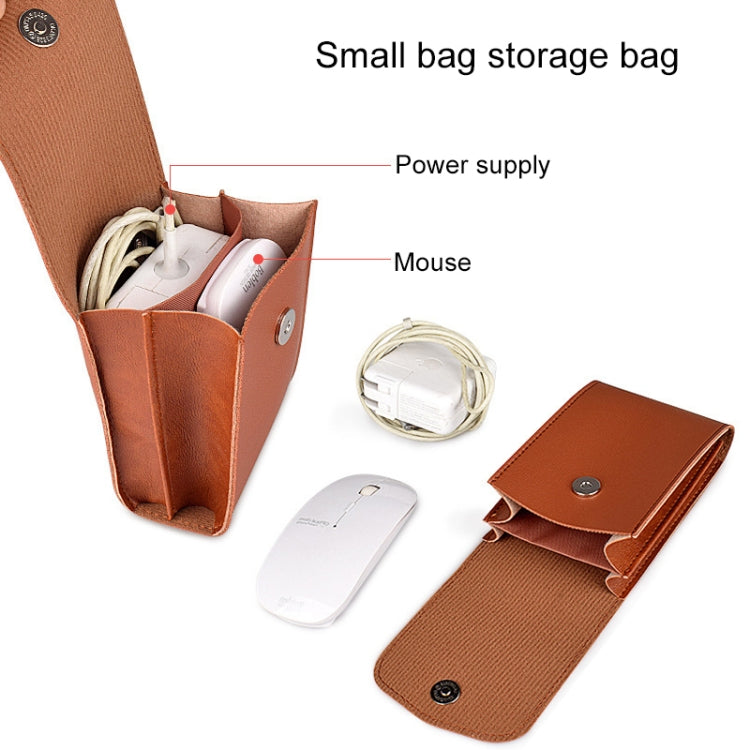 Funda de cuero con funda PU05 Bolsa de transporte con bolsa de almacenamiento pequeña, for 13.3 inch Laptop, for 14.1 inch Laptop, for 15.4 inch Laptop