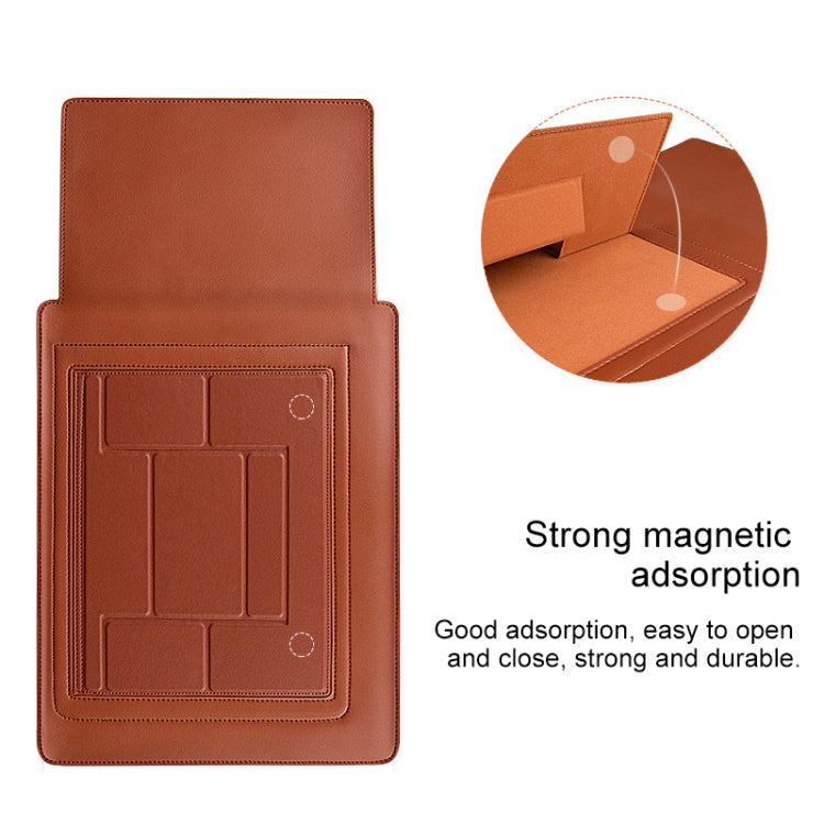 Funda de cuero con funda PU05 Bolsa de transporte con bolsa de almacenamiento pequeña, for 13.3 inch Laptop, for 14.1 inch Laptop, for 15.4 inch Laptop