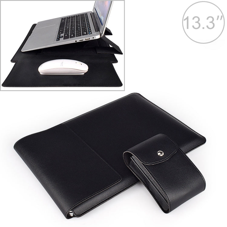 Funda de cuero con funda PU05 Bolsa de transporte con bolsa de almacenamiento pequeña, for 13.3 inch Laptop, for 14.1 inch Laptop, for 15.4 inch Laptop