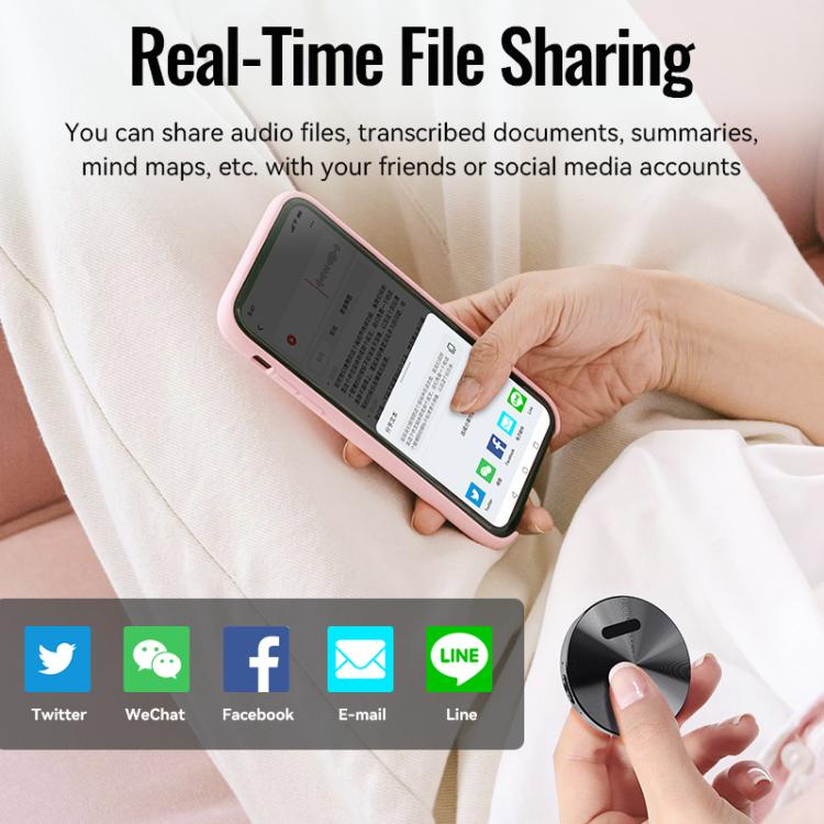 Grabadora magnética inteligente portátil JNN A6 con IA y control mediante aplicación., 8GB, 16GB, 32GB, 64GB, 128GB