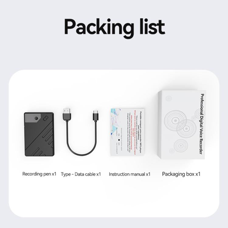 Grabadora magnética inteligente JNN A5 con pantalla OLED y soporte para control por aplicación., 8GB, 16GB, 32GB, 64GB, 128GB