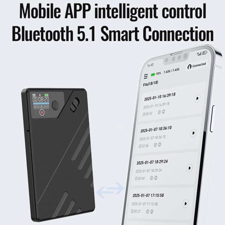 Grabadora magnética inteligente JNN A5 con pantalla OLED y soporte para control por aplicación., 8GB, 16GB, 32GB, 64GB, 128GB
