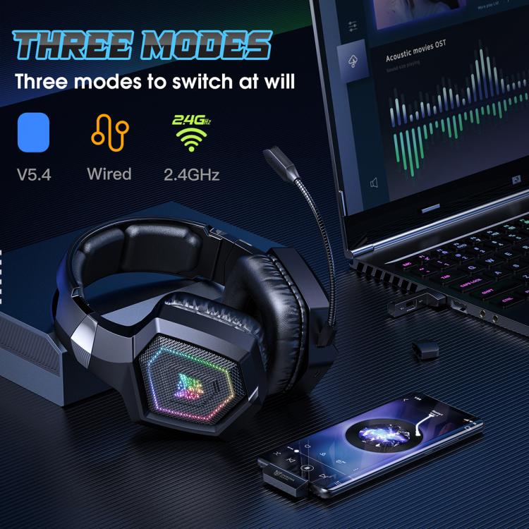 Auriculares para juegos de eSports con cable, Bluetooth 2.4G y triple modo ONIKUMA GT806, GT806