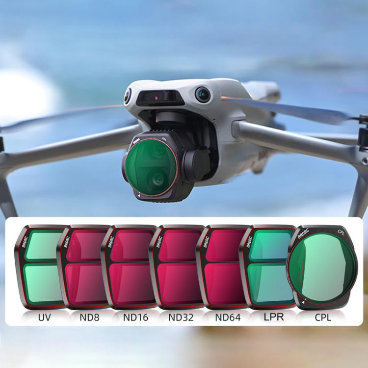 Filtro para lente de cámara BRDRC para DJI Air 3S, UV, CPL, ND8, ND16, ND32, ND64, NIGHT, 3 in 1 CPL UV ND16, 4 in 1 CPL ND16-64, 6 in 1 ND8-64 UV CPL