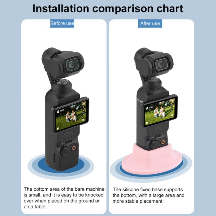 Soporte de base de escritorio de silicona BRDRC, For DJI OSMO Pocket 3