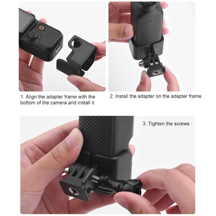 Base adaptadora de marco de protección BRDRC para DJI OSMO Pocket 3, Frame, Frame + Backpack Clip, Frame + Clip + Chest Strap, Frame + Head Strap, Frame + Chest Strap