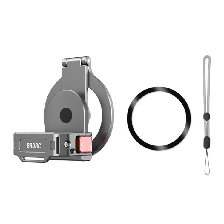 Soporte para teleprompter de teléfono inteligente BRDRC Abrazadera de escritorio Montaje de extensión de zapata fría, Dark Grey