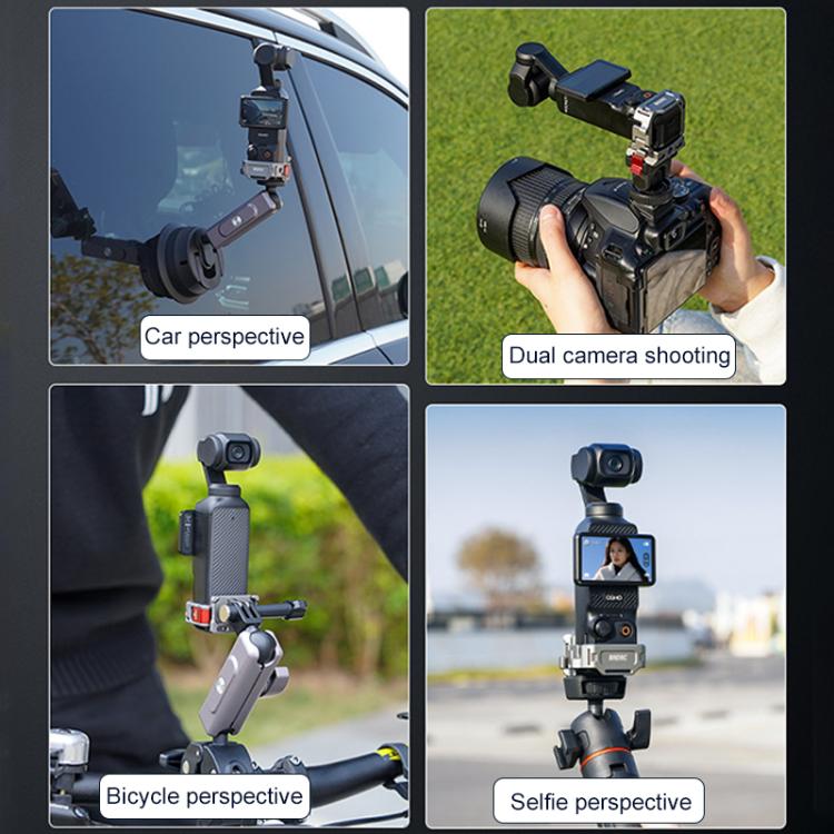 Soporte de extensión de zapata fría multifunción de montaje rápido BRDRC, For DJI Osmo Pocket 3