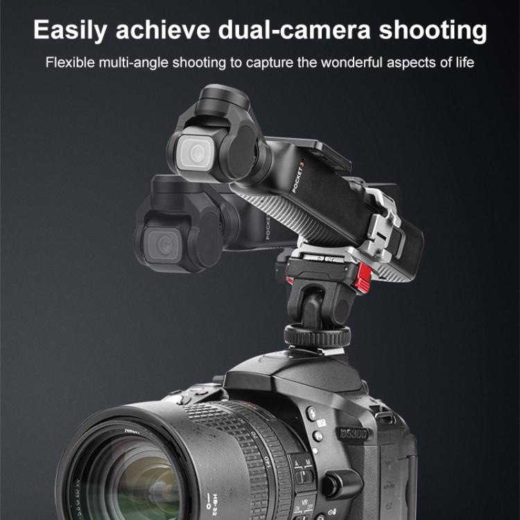Soporte de extensión de zapata fría multifunción de montaje rápido BRDRC, For DJI Osmo Pocket 3