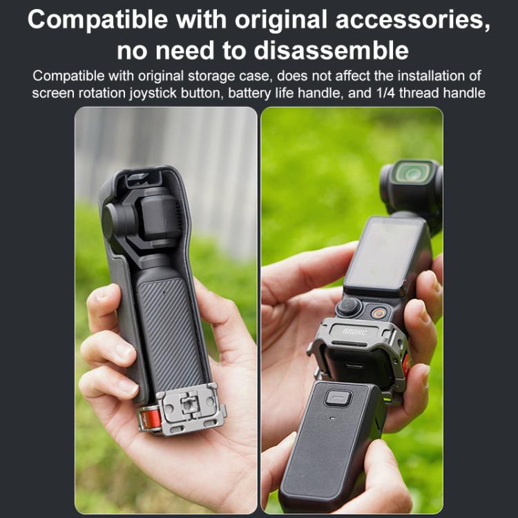 Soporte de extensión de zapata fría multifunción de montaje rápido BRDRC, For DJI Osmo Pocket 3