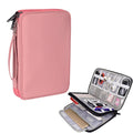 SM01 Multifunción Impermeable Cable de datos de doble capa Auricular U Disco Accesorios digitales Bolsa de almacenamiento, Tamaño: S, Size: S(Pink), Size: S(Black)
