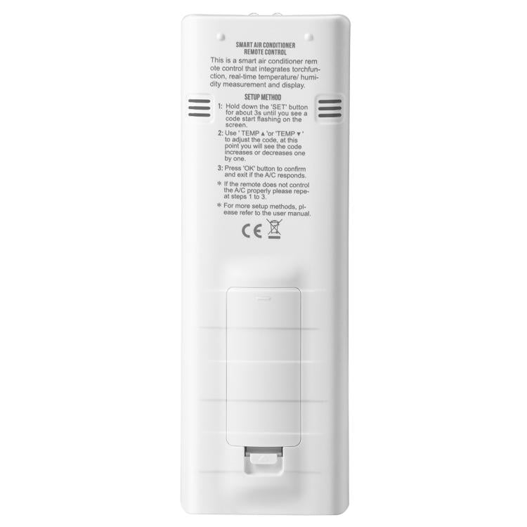 Control remoto universal para aire acondicionado CHUNGHOP K-3302E con linterna y retroiluminación LCD., K-3302E