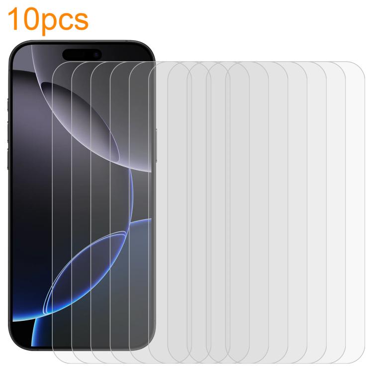 10 láminas de vidrio templado de aluminio xDfind de 0,26 mm, 9H y 2,5D., For iPhone 17e / 16e / 13 / 13 Pro, For iPhone 16 Pro Max, For iPhone 16 Pro, For iPhone 16 Plus, For iPhone 16, For iPhone 15 Plus / 15 Pro Max, For iPhone 15 / 15 Pro           ...