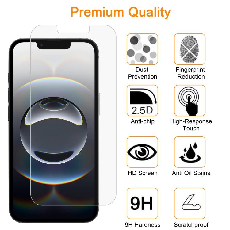 10 láminas de vidrio templado de aluminio xDfind de 0,26 mm, 9H y 2,5D., For iPhone 17e / 16e / 13 / 13 Pro, For iPhone 16 Pro Max, For iPhone 16 Pro, For iPhone 16 Plus, For iPhone 16, For iPhone 15 Plus / 15 Pro Max, For iPhone 15 / 15 Pro           ...