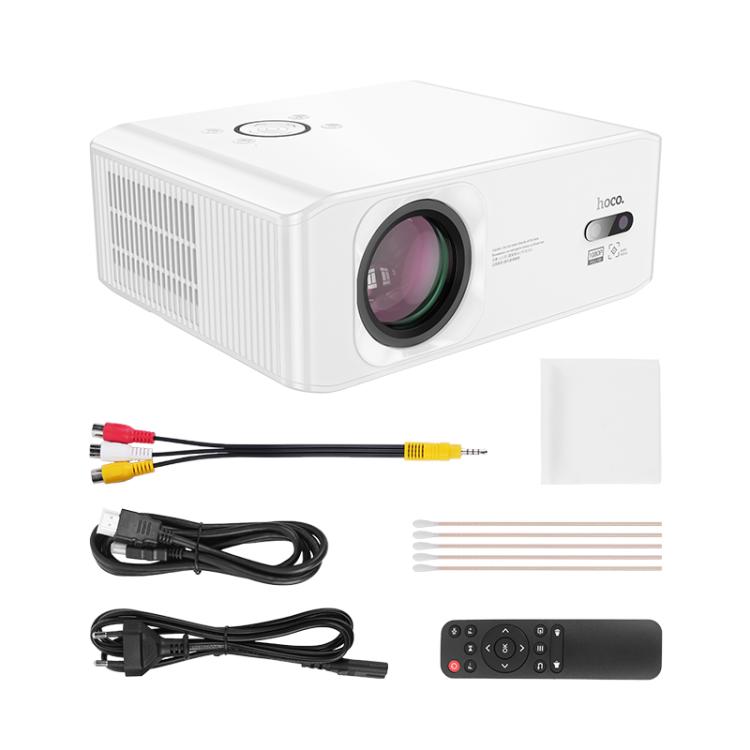 Proyector inteligente con enfoque eléctrico hoco DT3 1920x1080P 370ANSI, versión Android, EU Plug, US Plug