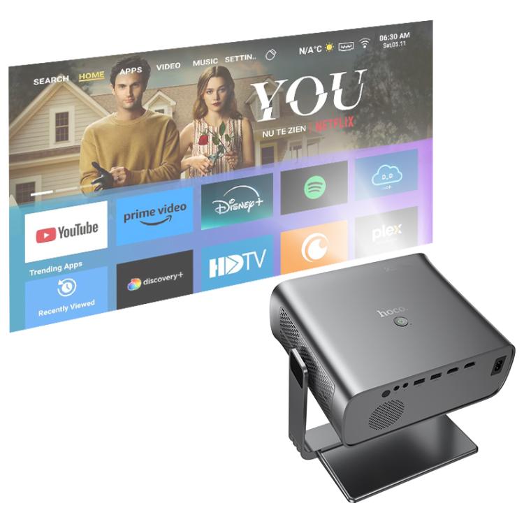 Proyector inteligente con enfoque eléctrico hoco DT5 1920x1080P 270ANSI, versión Android, EU Plug, US Plug
