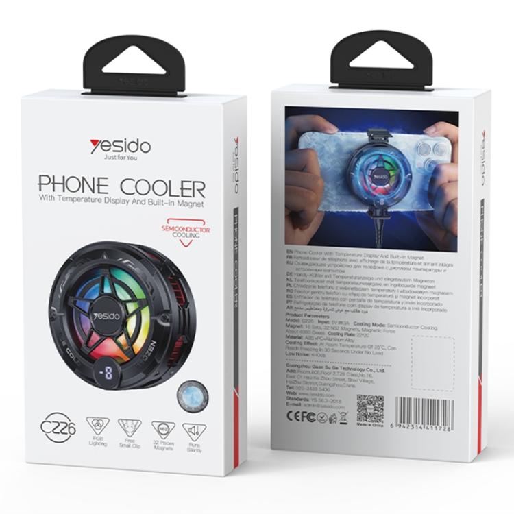 Radiador magnético universal para teléfono Yesido C226 para refrigeración de semiconductores