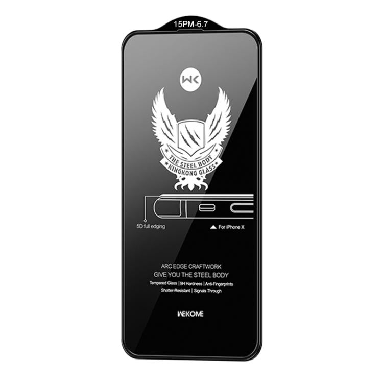 Película de vidrio templado curvado para privacidad KinKong WK WTP-012 de 0,25 mm y 9H 4D, For iPhone 16 Pro Max, For iPhone 16 Pro, For iPhone 16 Plus / 15 Plus, For iPhone 16 / 15, For iPhone 15 Pro Max, For iPhone 15 Pro                           ...