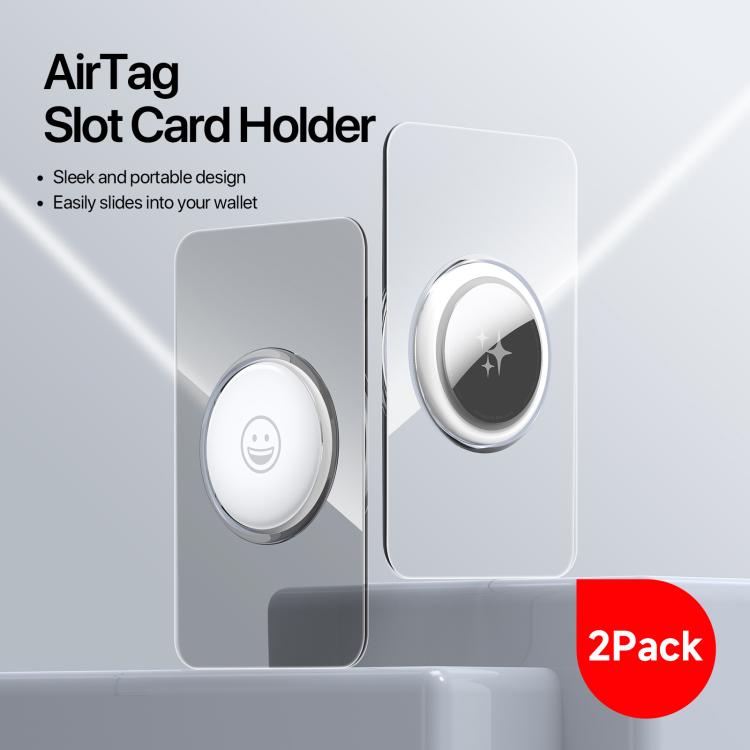 Estuche transparente para tarjetas PC DUX DUCIS (2 unidades), For AirTag 2nd Gen / AirTag 1st Gen
