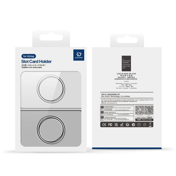 Estuche transparente para tarjetas PC DUX DUCIS (2 unidades), For AirTag 2nd Gen / AirTag 1st Gen