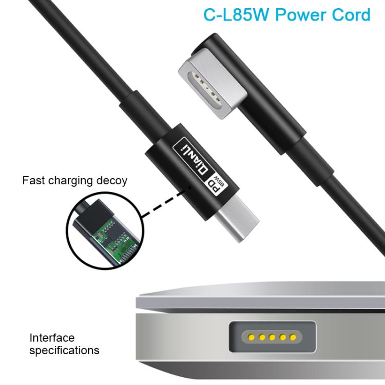 Cable de alimentación adaptable para portátiles QianLi, T Head to Type-C, L Head to Type-C, Type-C