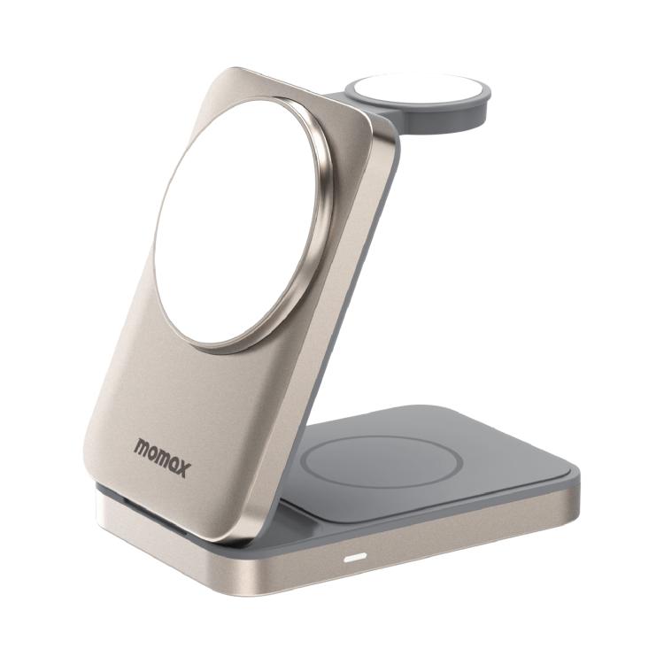 Soporte de carga inalámbrica magnética plegable 3 en 1 MOMAX UD36 Q.Port con certificación Qi2 + MFW, UD36