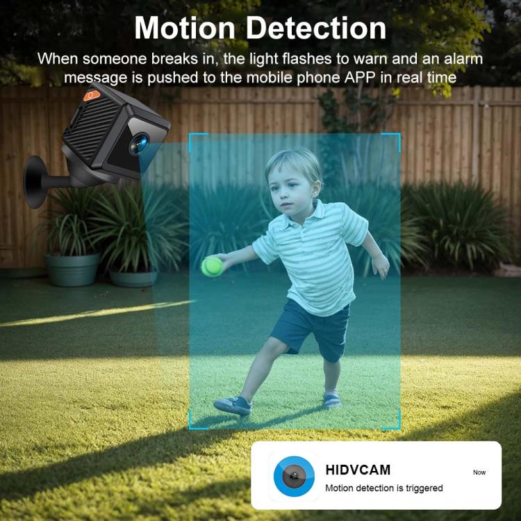 Minicámara inteligente WiFi magnética HD W02 con detección de movimiento y visión nocturna infrarroja., W02