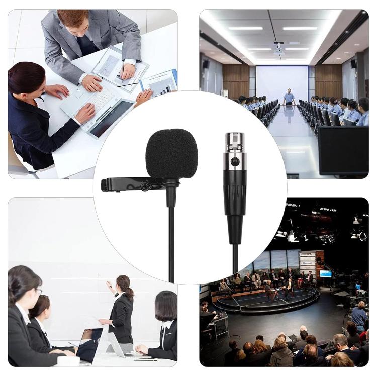Micrófono de solapa metálico, longitud del cable: 1,5 m, 3 Pin XLR Head, 4 Pin XLR Head